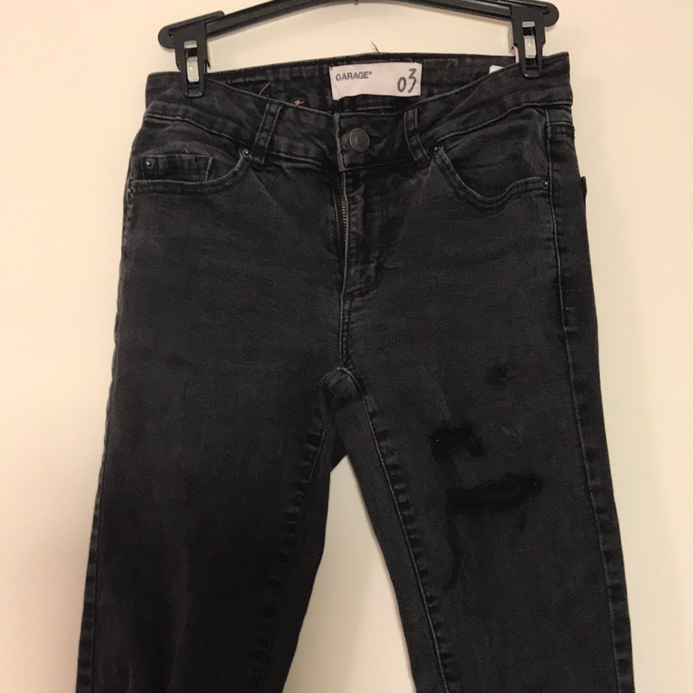 Black Skinny Ripped Jeans